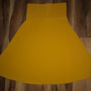 Lularoe Azure skirt solid mustard